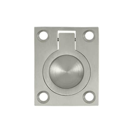 Patioplus 1.75 x 1.37 in. Flush Ring Pull, Satin Nickel - Solid PA864443